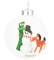 Gumby and Pokey Building a Snowman Glass Ornament Limited Edition